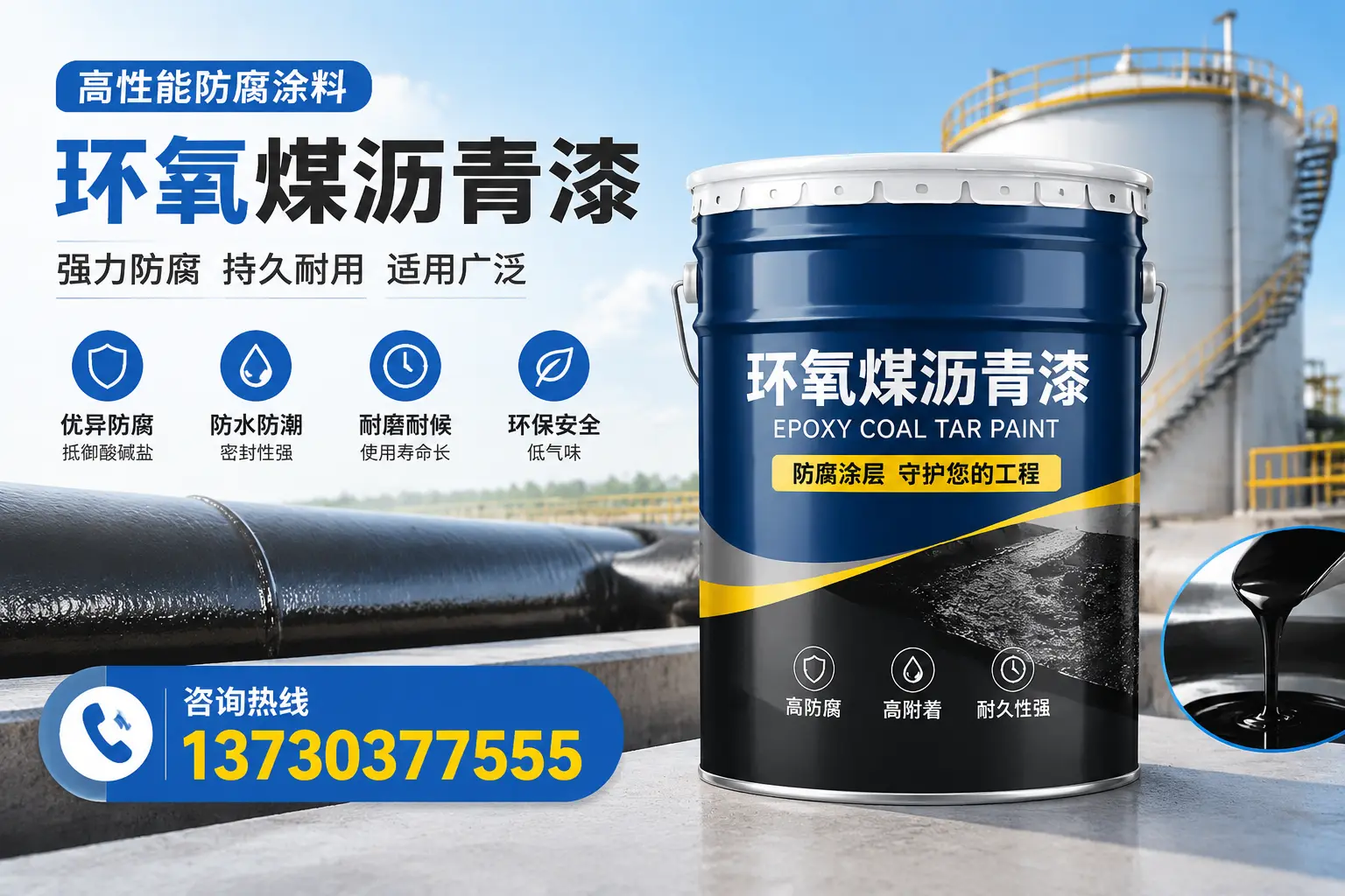 环氧煤沥青漆的耐久性分析，适合故城的使用场景